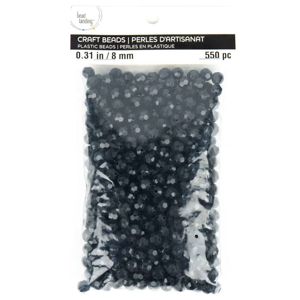Bead Landing™ Faceted Acrylic Round Bead Value Pack, 8mm